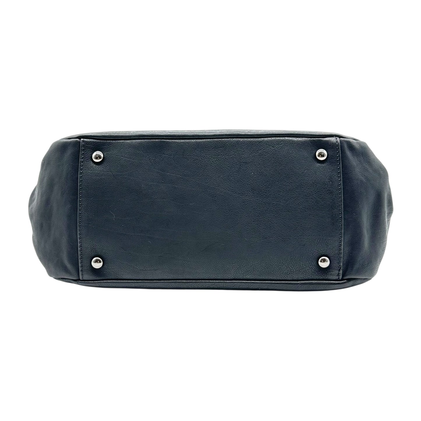 Chanel Black Calfskin Surpique Accordion Shoulder Bag