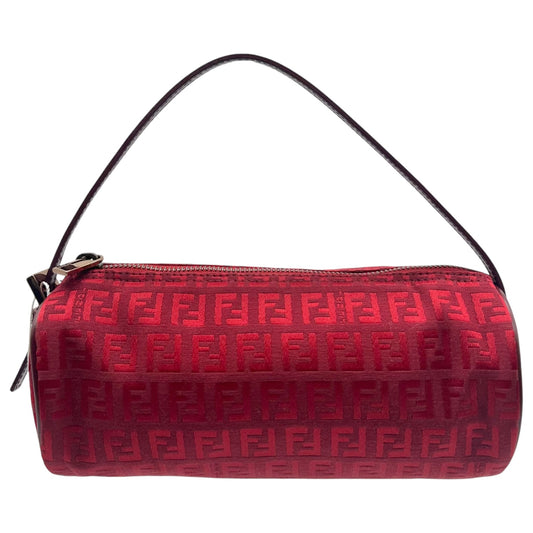 Fendi Red Zucchino Monogram Mini Papillon Pochette Bag