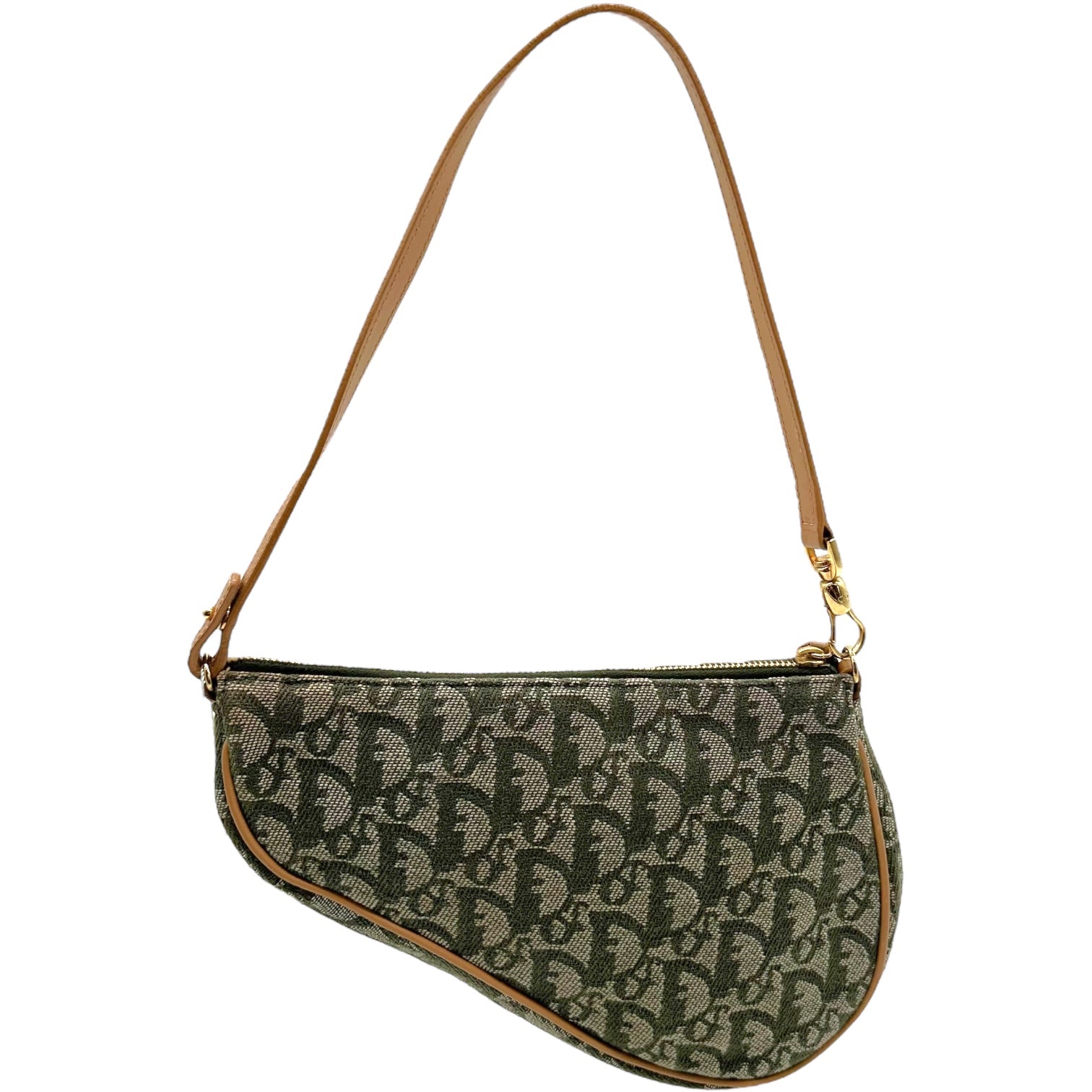 Christian Dior Green Monogram Trotter Mini Saddle Bag - Outfit Repeater