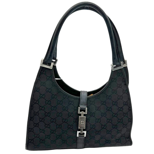 Gucci Black Monogram Canvas Jackie Bag