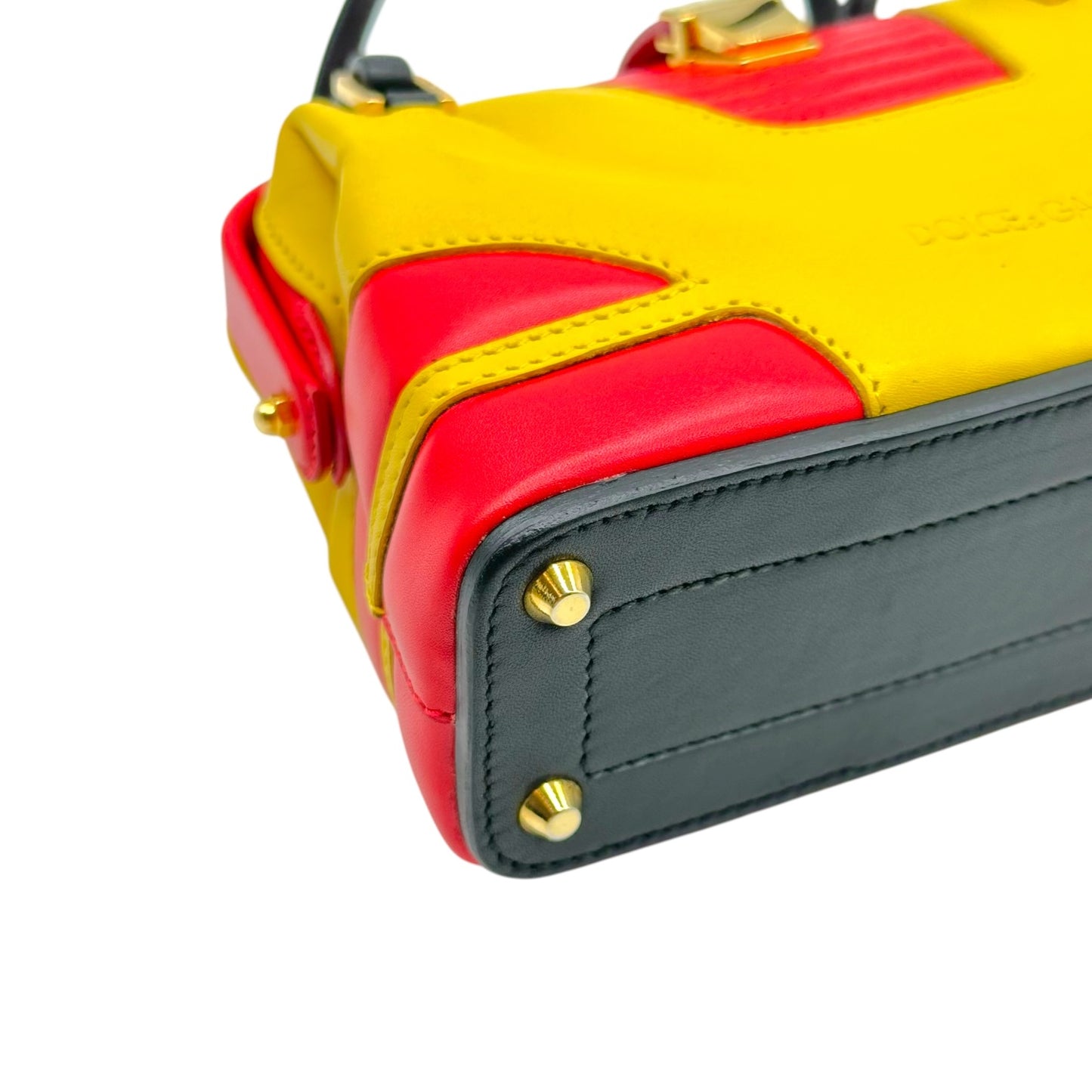 Dolce & Gabbana Red & Yellow Leather Mini Bag