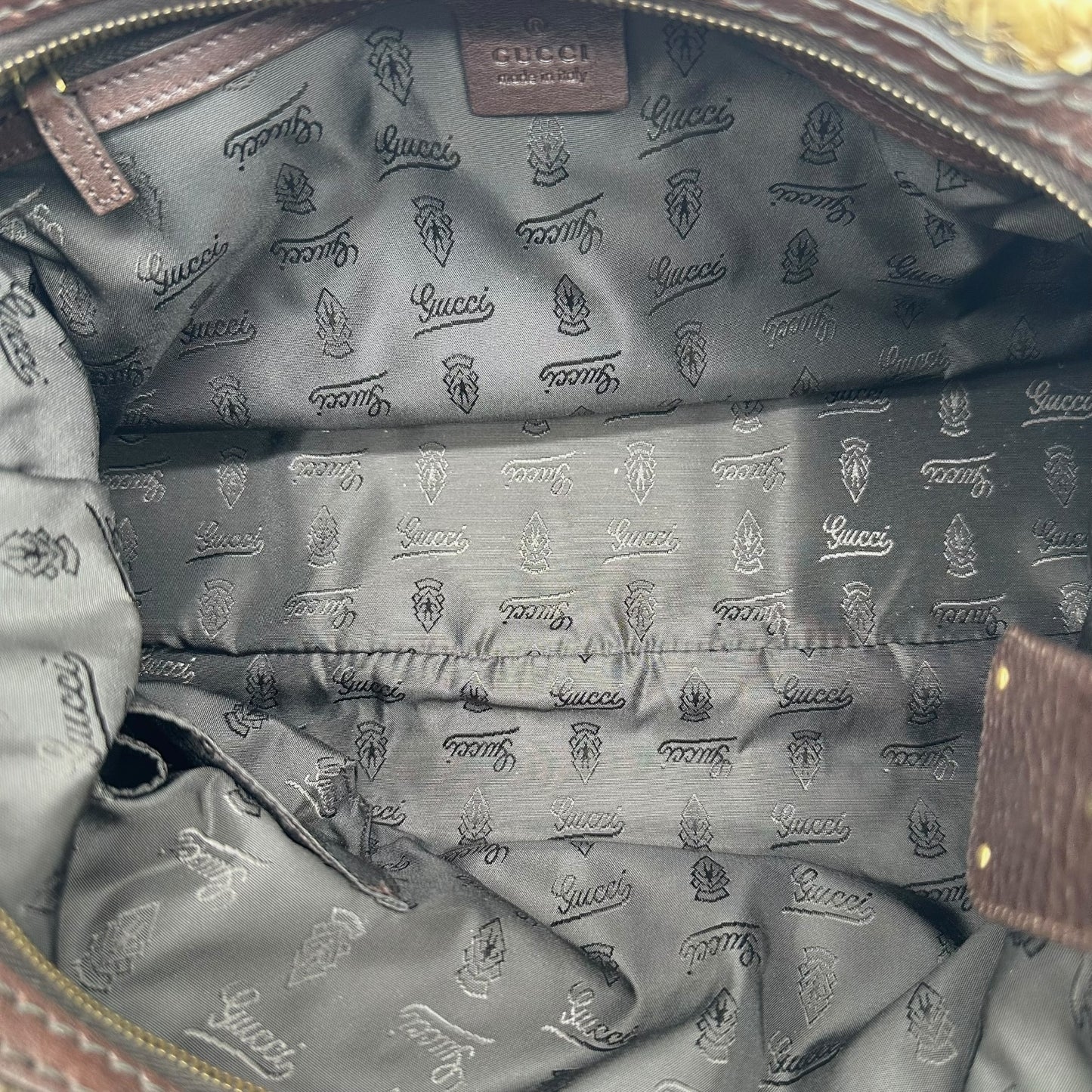 Gucci Brown & Cream Python Shoulder Bag NEW