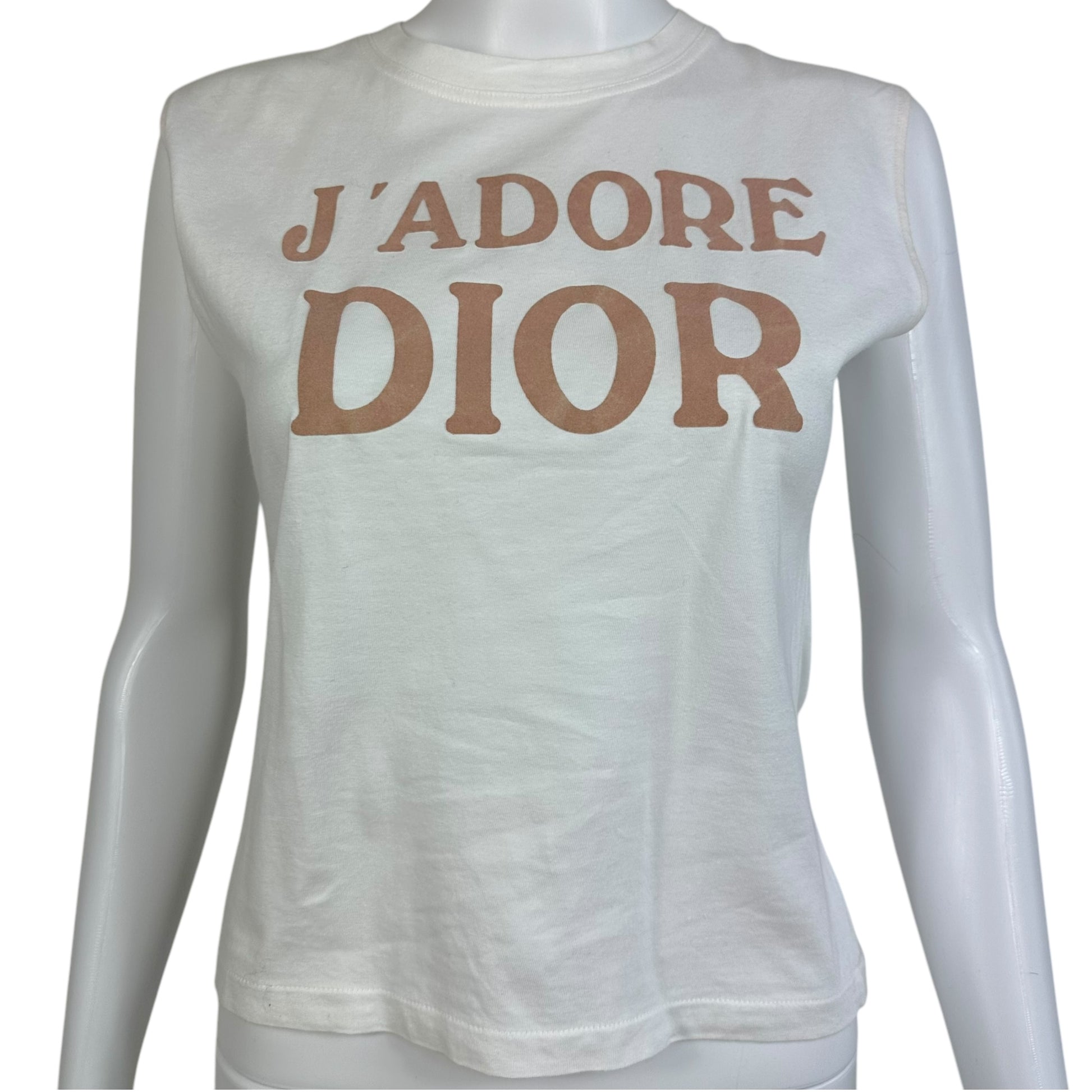 Chrsitain Dior S/S 2002 J'Adore Dior White & Mauve Tank Top - Outfit Repeater