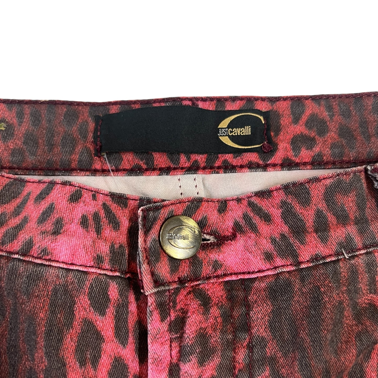 Just Cavalli by Roberto Cavalli Pink Leopard Printed Jeans