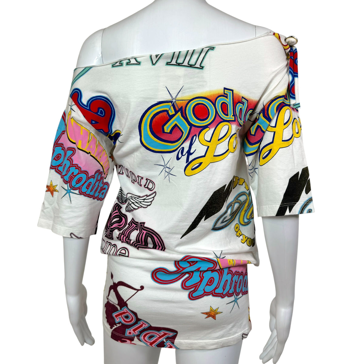 Dolce & Gabbana White Pop Art Print Mini Dress