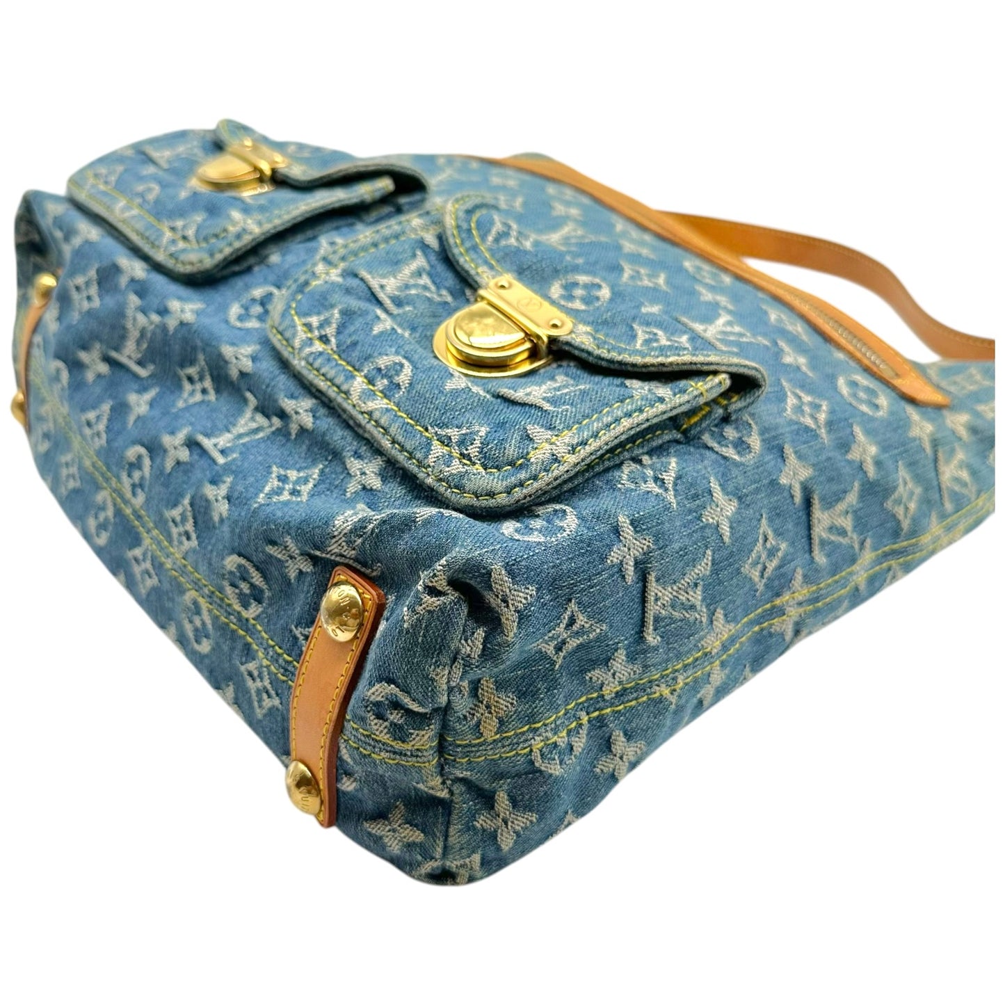 Louis Vuitton Blue Denim Hobo Shoulder Bag