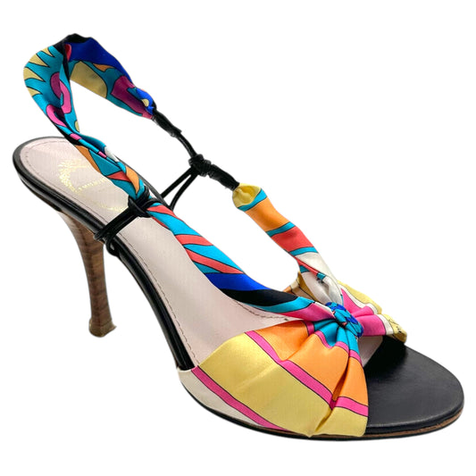 Emilio Pucci Printed Silk Heels