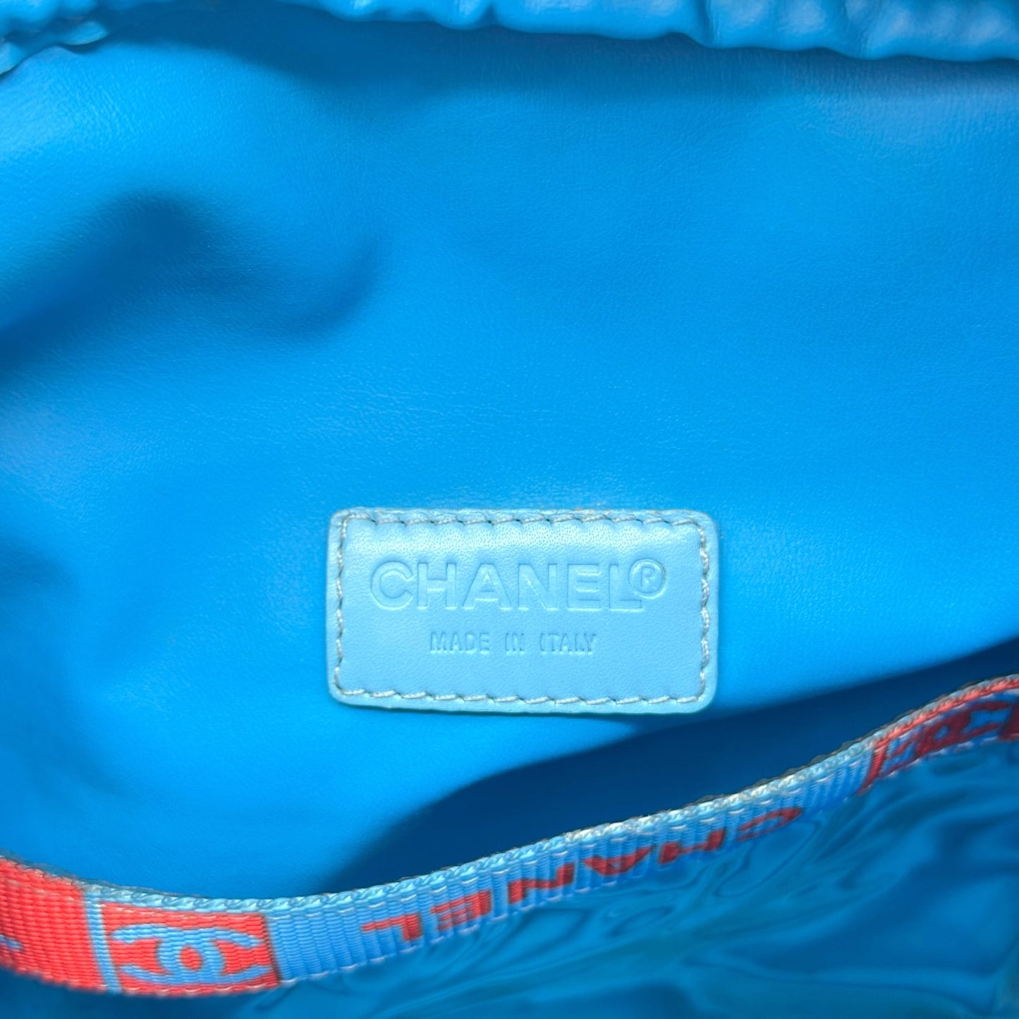 Chanel Sport Turquoise & Orange Crossbody Satchel Bag 2002-03
