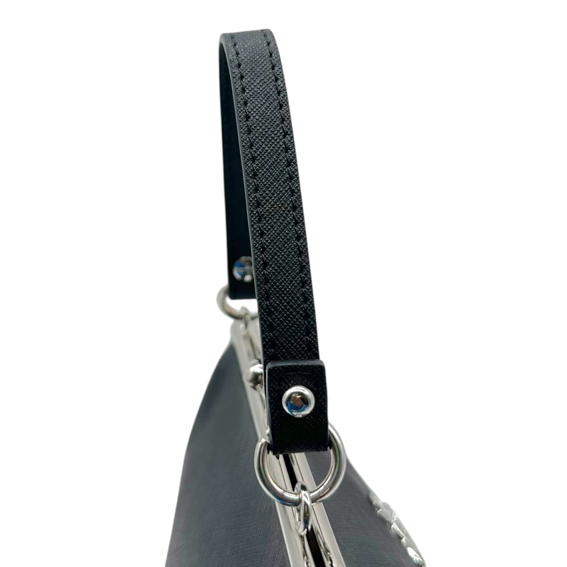 Vivienne Westwood Black Leather Mini Bag with Kisslock Closure