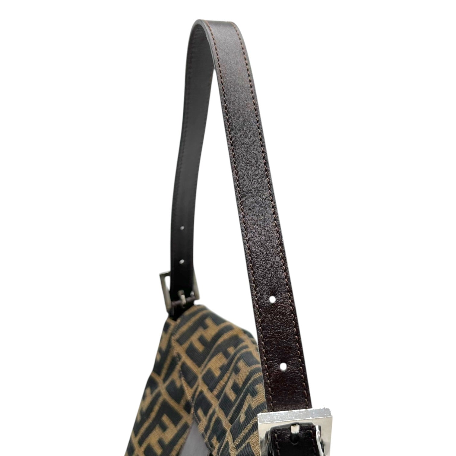 Fendi Monogram Square Fold-Over Baguette Bag
