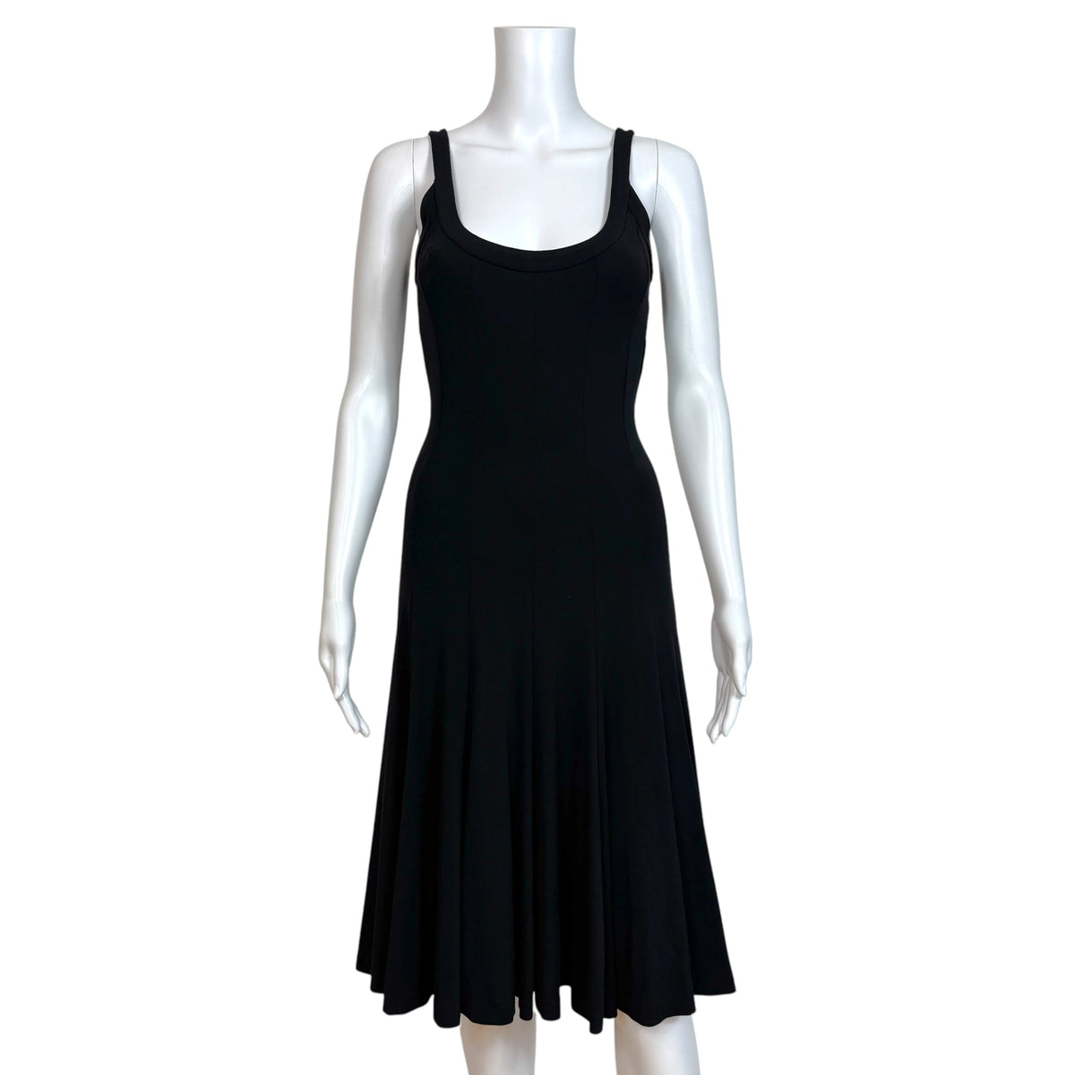 Dolce & Gabbana Black Flowy Hem Midi Dress