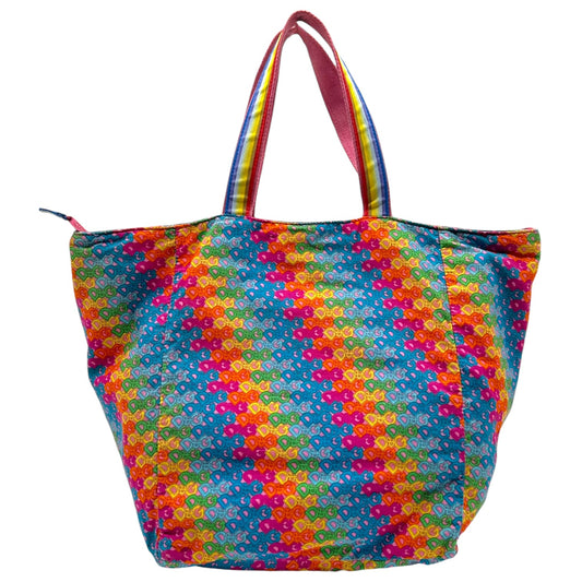 D&G Beach Tote Bag Rainbow Logo Durable Fabric