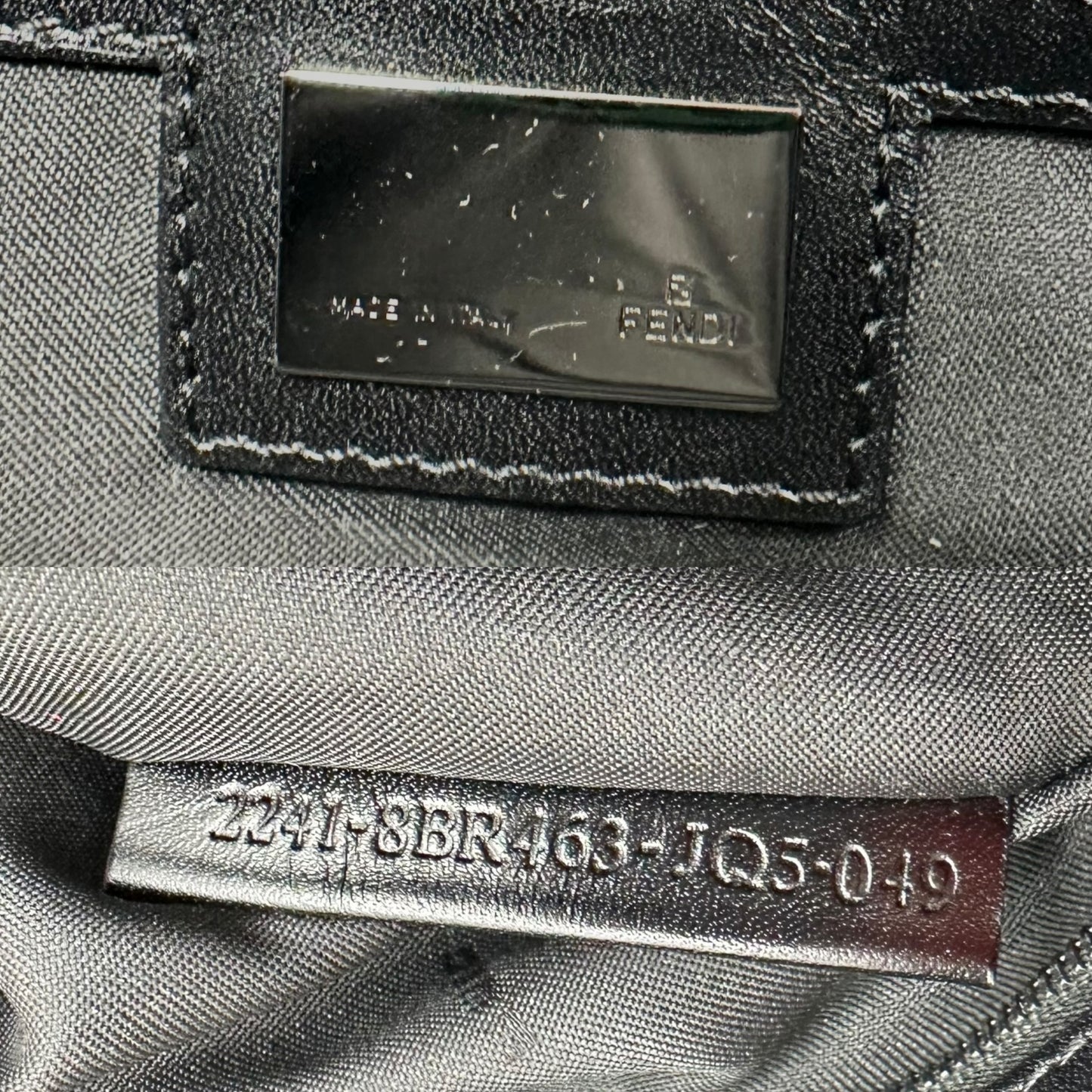 Fendi Black Zucchino Monogram Shoulder Bag