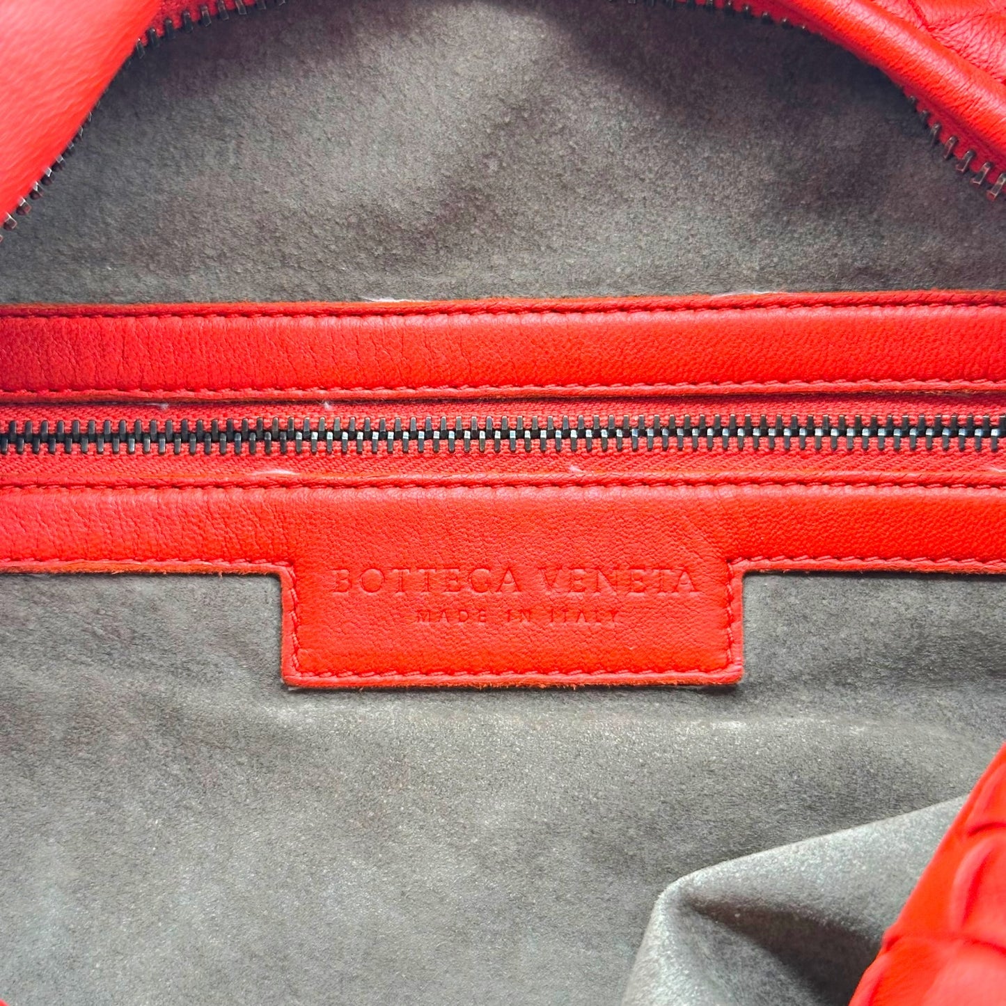 Bottega Veneta Orange Intrecciato Woven Hobo Bag
