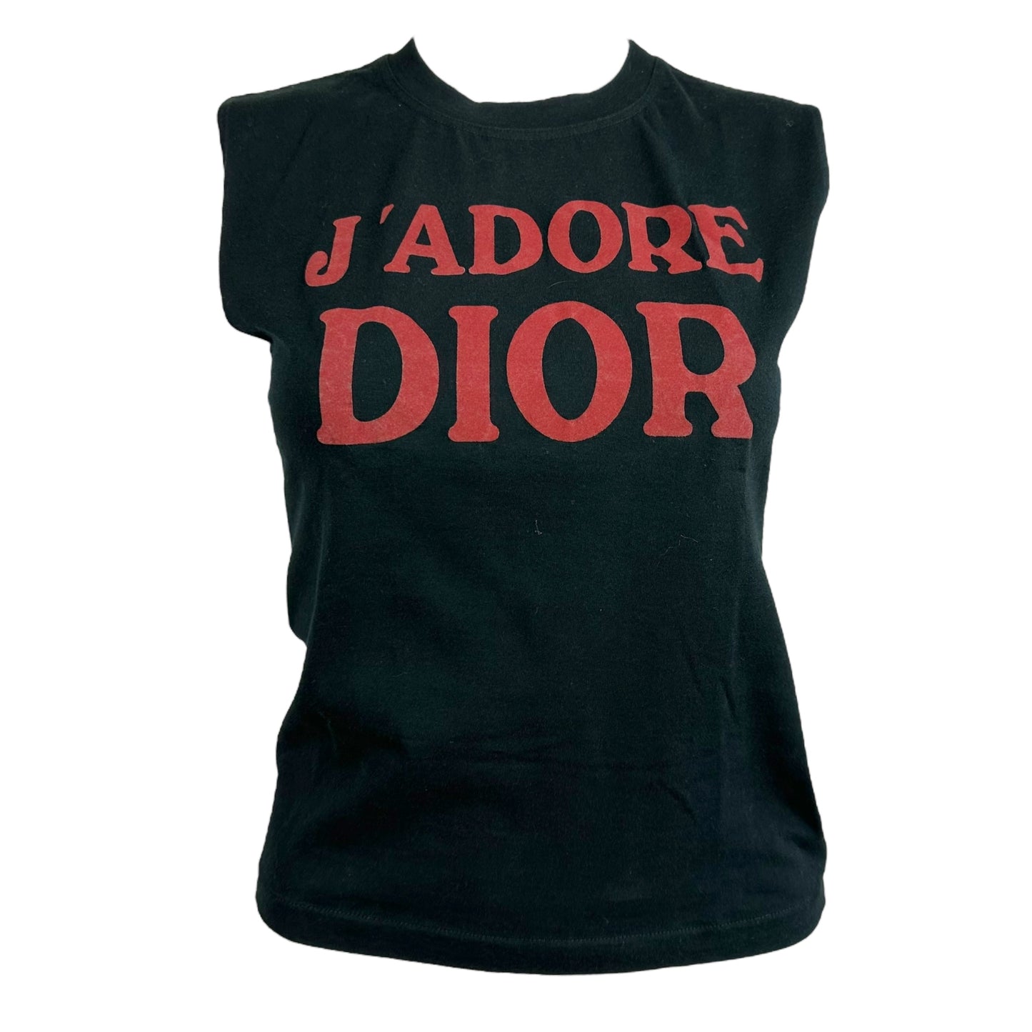 Christain Dior F/W 2002 Black & Red J'Adore Dior Tank Top - Outfit Repeater