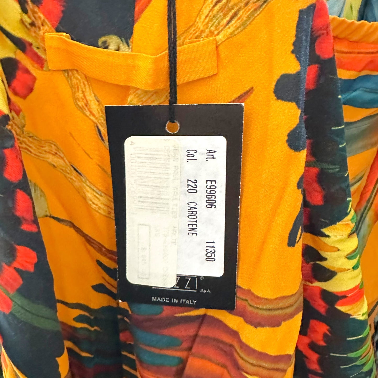 Jean Paul Gaultier Halter Mini Dress Multicolor Feather Print