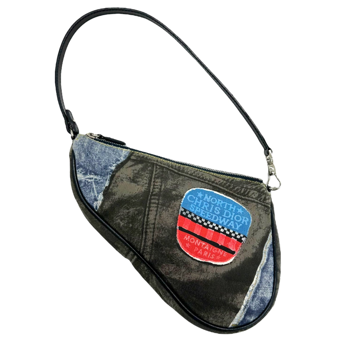 Christian Dior Speedway Denim Mini Saddle Bag