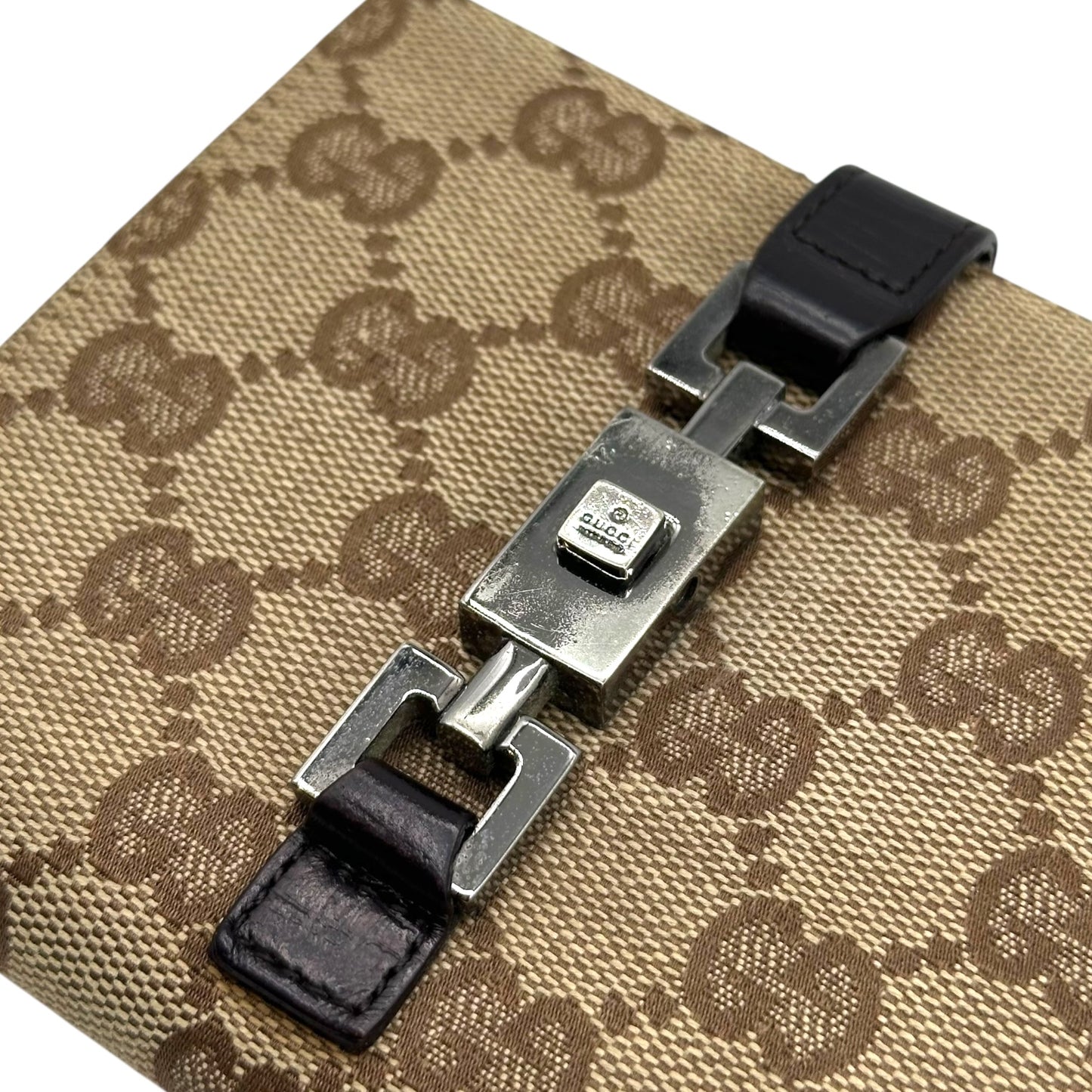 Gucci Tan Monogram Jackie Bi-Fold Wallet - Outfit Repeater