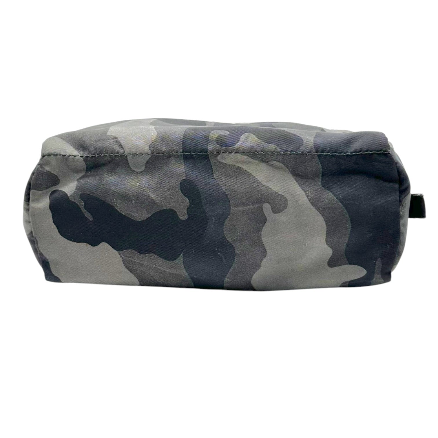 Prada Gray Camouflage Print Cosmetic Bag