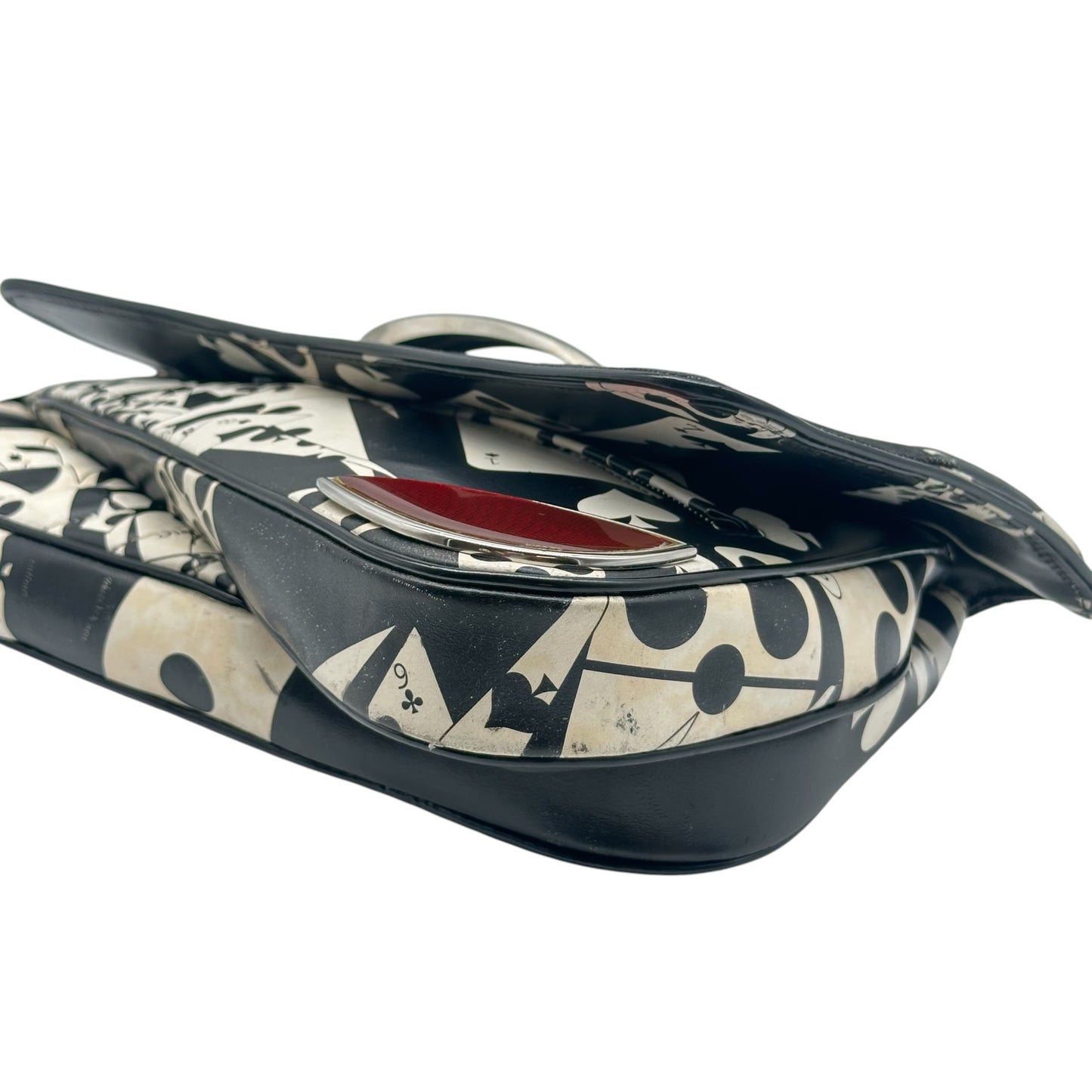 Christian Dior Black Playing Card Print Shoulder Bag