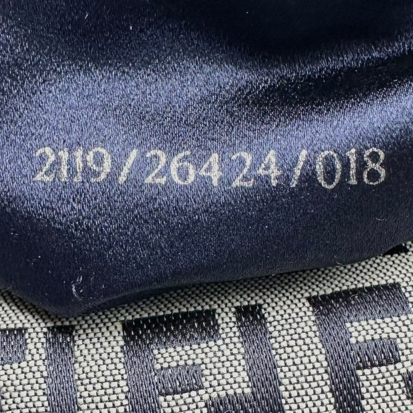 Fendi Navy Blue Zucchino Monogram Baguette Bag - Outfit Repeater