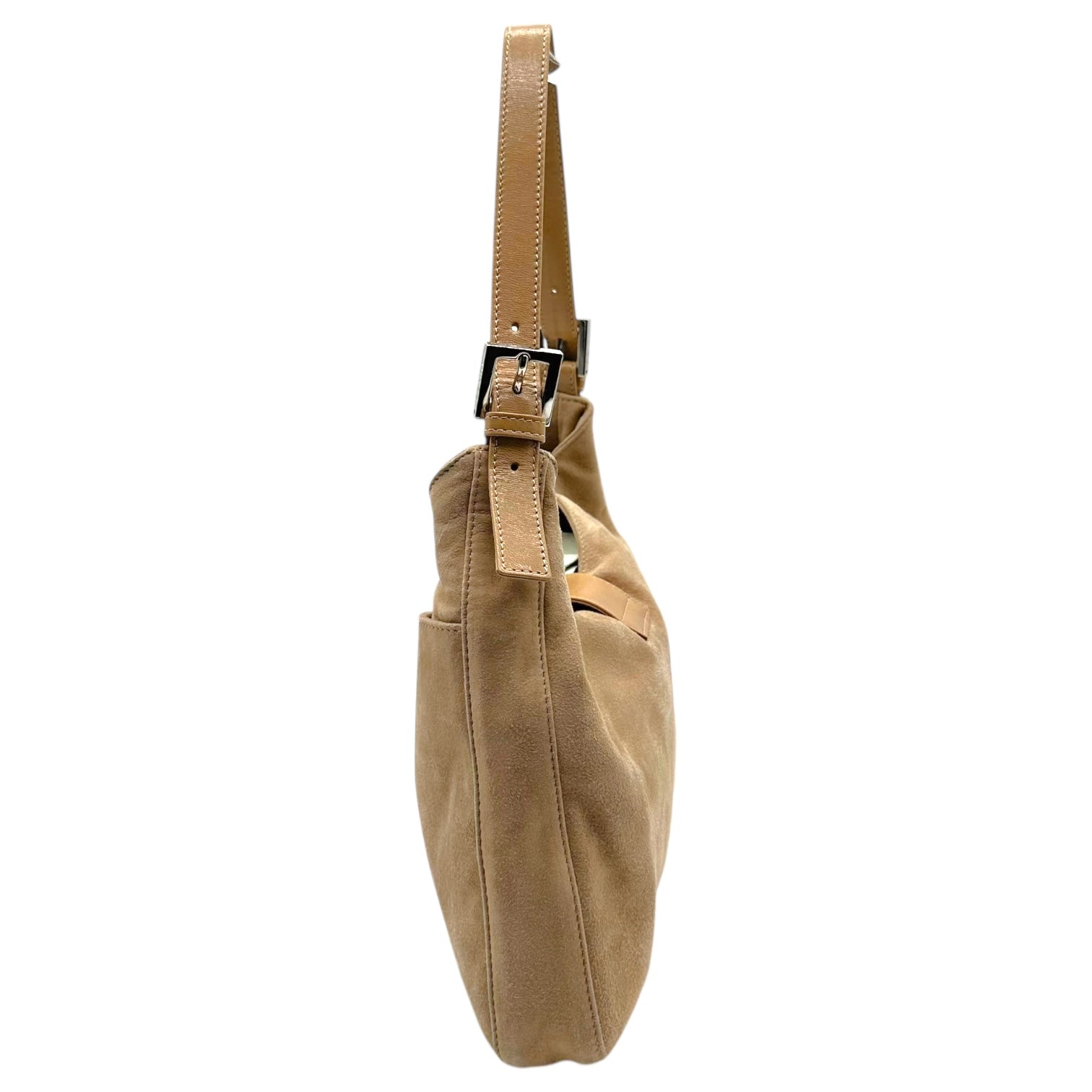 Fendi Tan Suede Shoulder Baguette Bag - Outfit Repeater