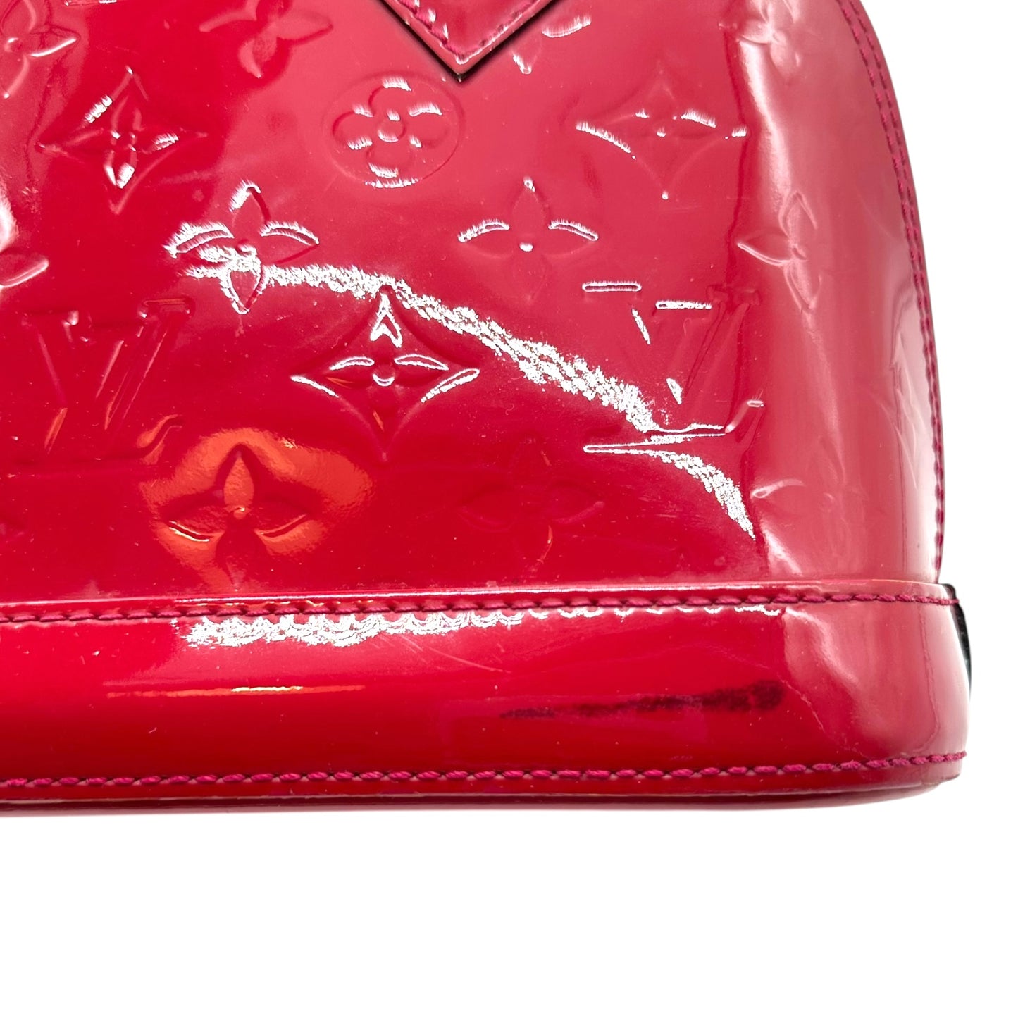 Louis Vuitton Red Vernis Alma BB 2-Way Bag