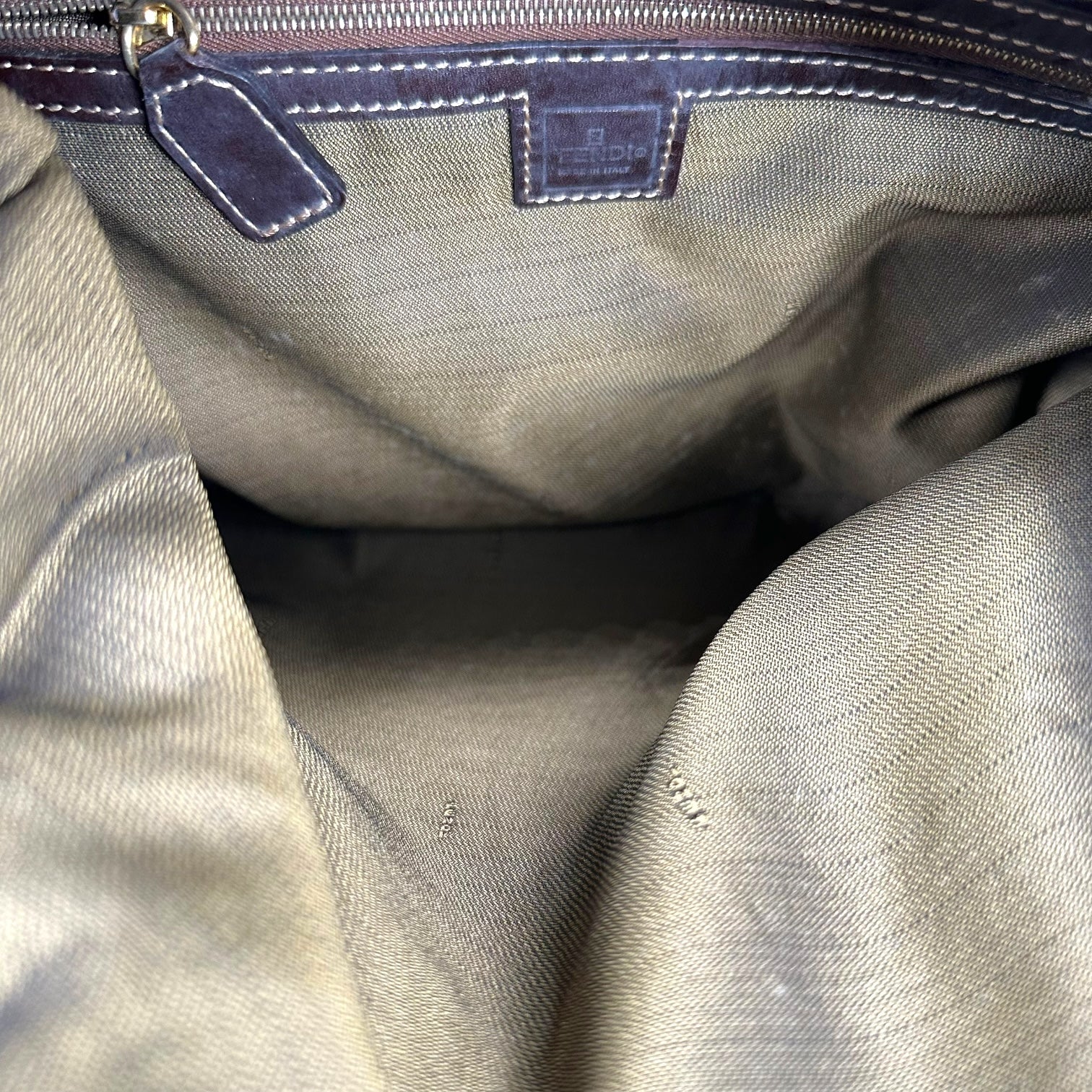 Fendi Zucca Monogram Ring Handle Clutch Bag - Outfit Repeater