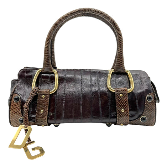 Dolce & Gabbana Brown Eel Skin & Snakeskin East-West Bag