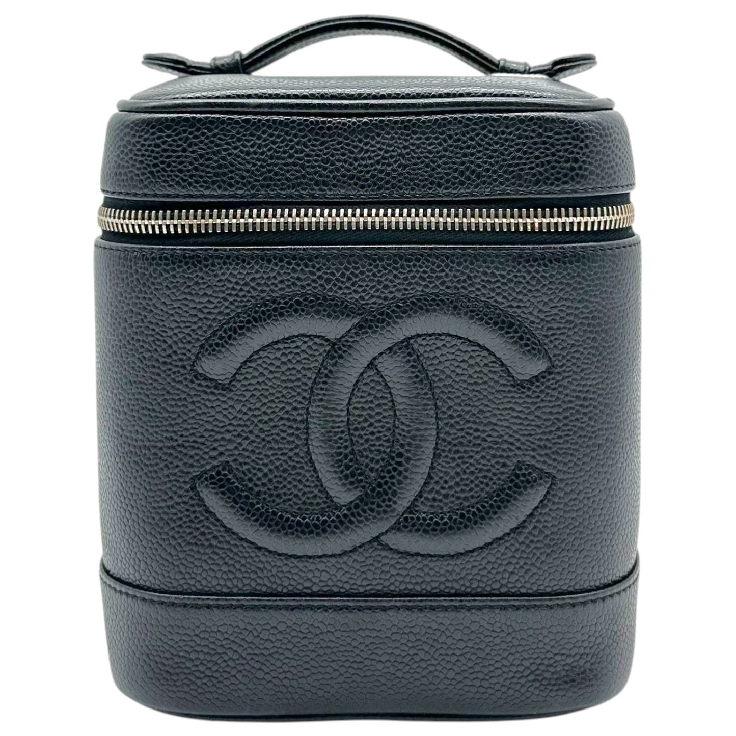 Chanel Black Caviar Leather Vanity Bag