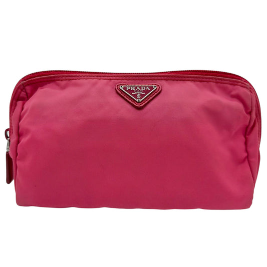 Prada Pink Nylon Cosmetic Bag