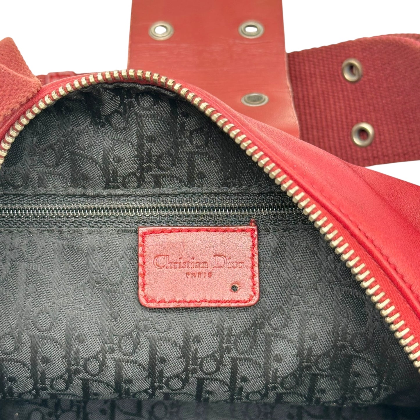 Christian Dior Burgundy Leather Street Chic Satchel Bag