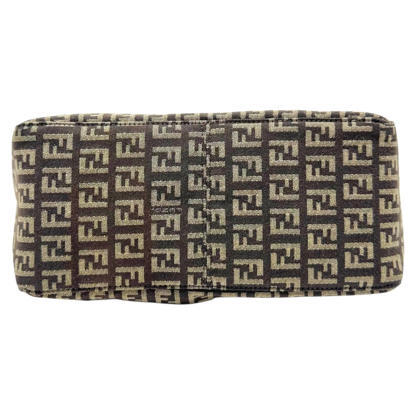 Fendi Brown & Tan Zucchino Monogram Pochette Handbag