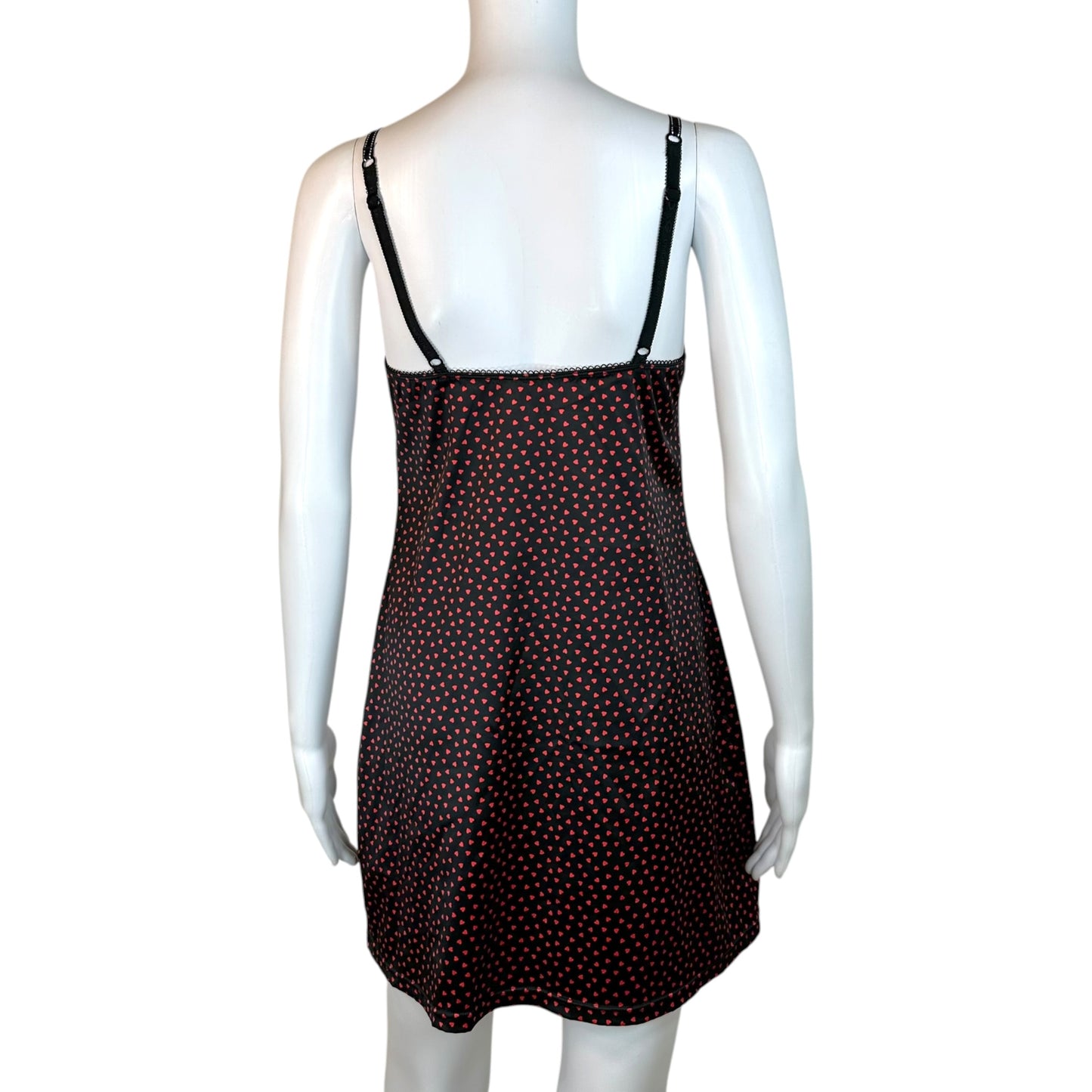 D&G Mini Slip Dress Heart Print Spaghetti Straps A-Line