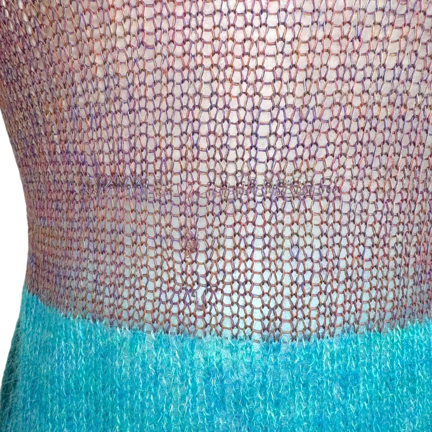 Vivienne Westwood Red Label Multicolor Striped Semi-Sheer Mohair Knit Sweater