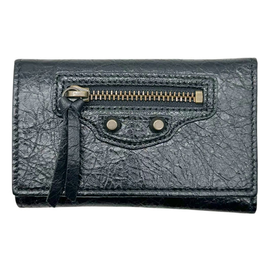 Balenciaga Black Leather City Key Pouch