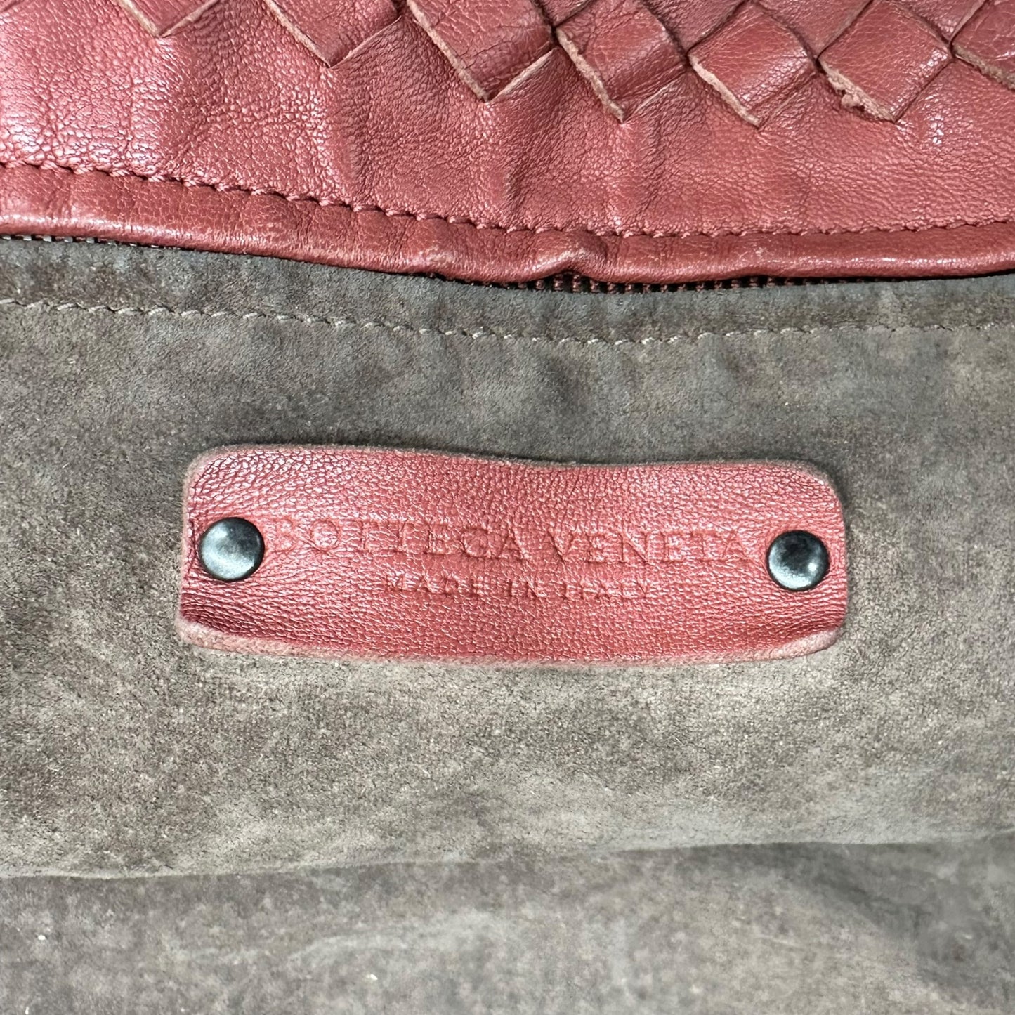 Bottega Veneta Dusty Pink Intrecciato Leather Tote Bag