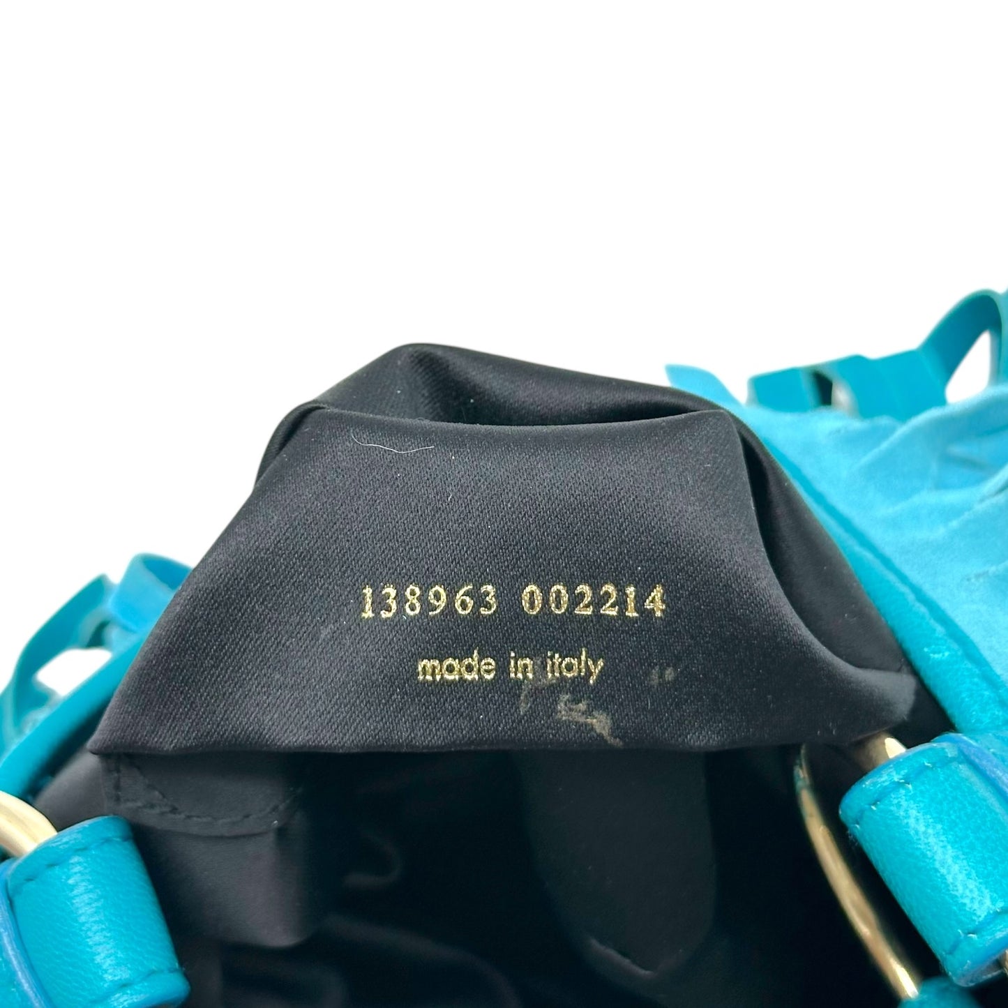 Yves Saint Laurent Rive Gauche by Tom Ford Turquoise Suede Fringe Shoulder Bag