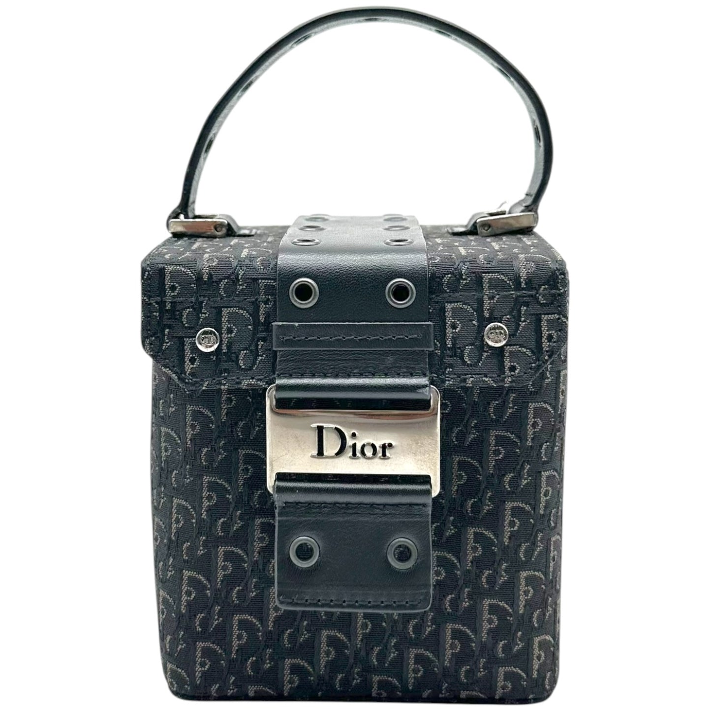 Christian Dior Mini Vanity Bag Black Trotter Monogram