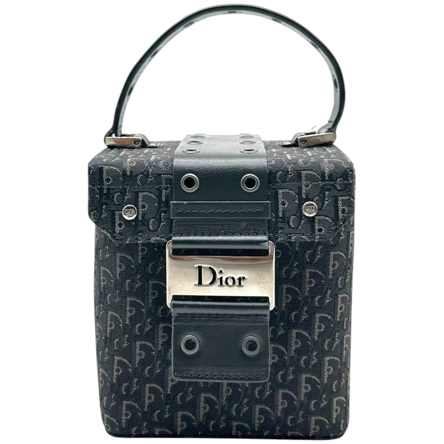 Christian Dior Mini Vanity Bag Black Trotter Monogram