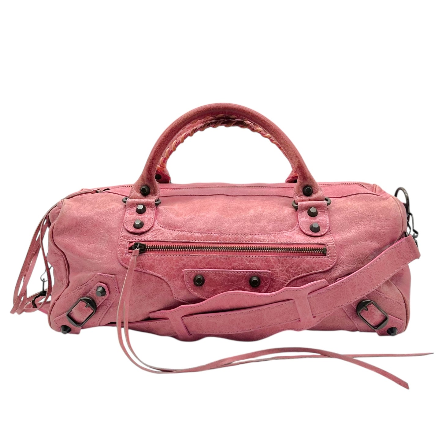 Balenciaga Pink Lambskin City Twiggy 2-Way Bag - Outfit Repeater