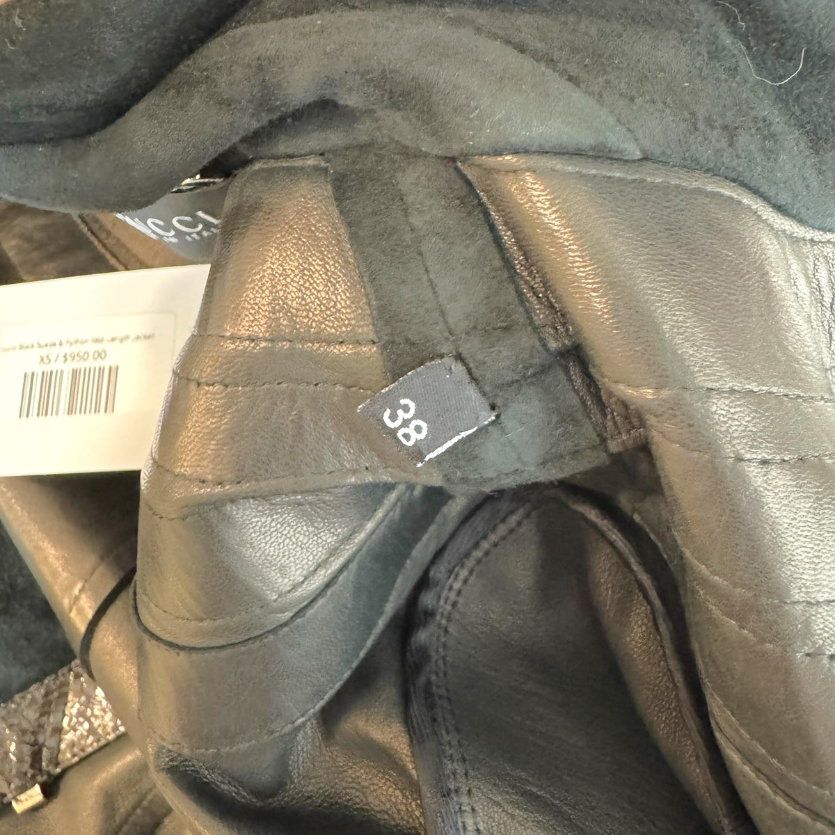 Gucci Black Suede & Python Mid-Length Jacket