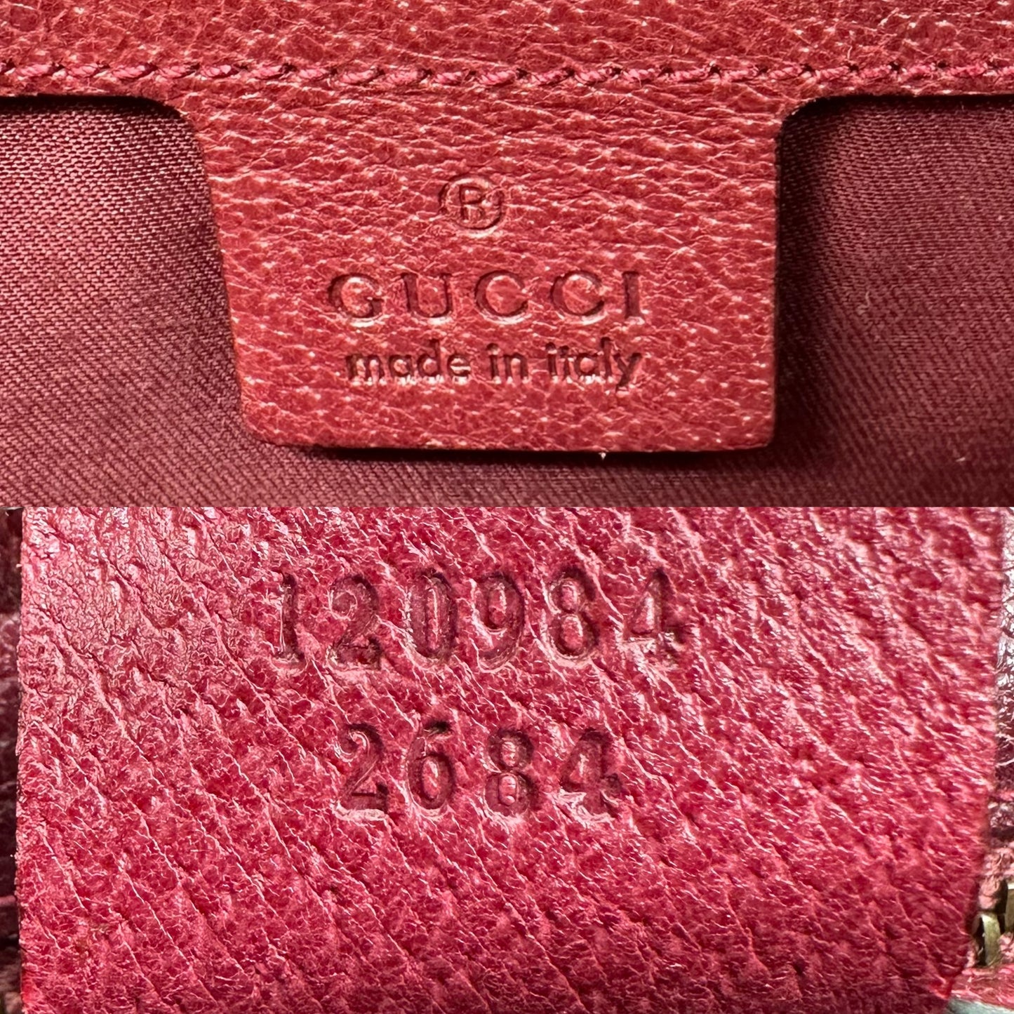 Gucci Red Monogram Horsebit Shoulder Bag