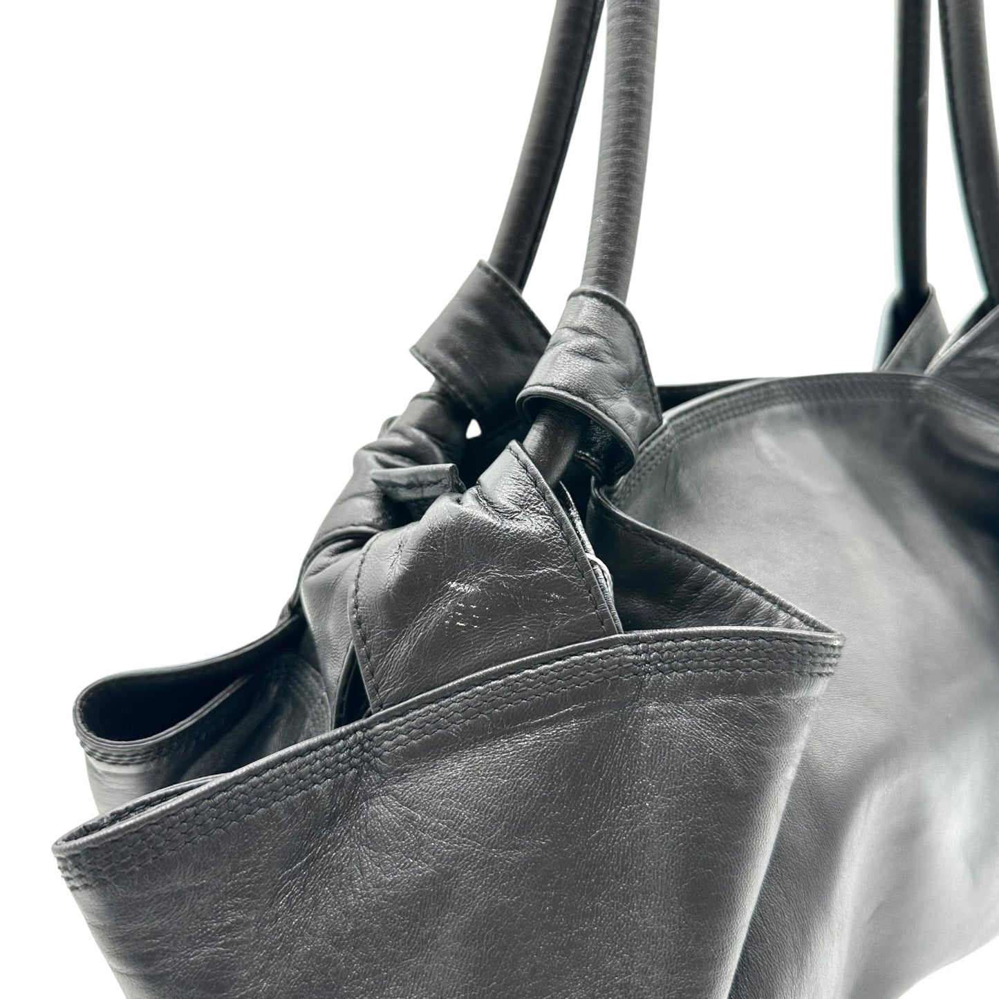 Loewe Black Logo Aire Hobo Bag