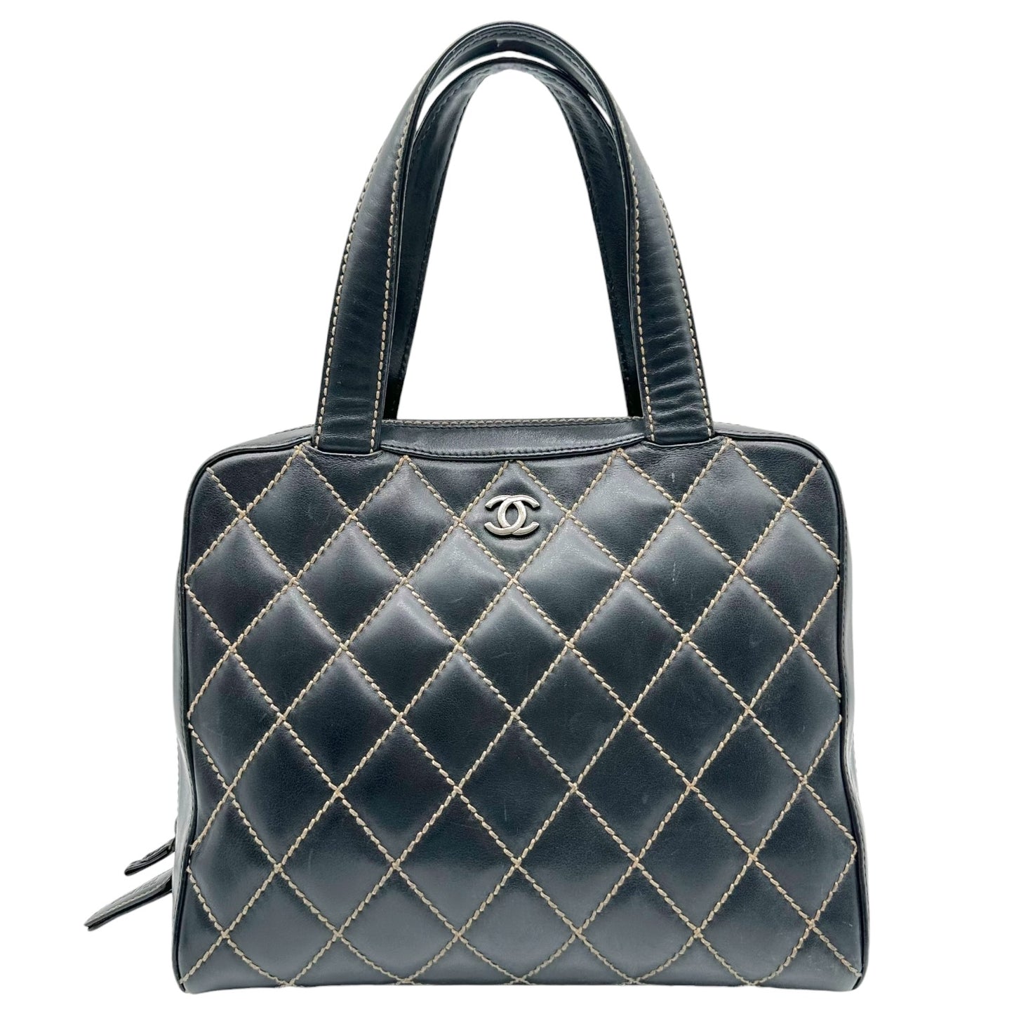 Chanel Black & Ivory Wild Stitch Large Tote Bag 2002-03