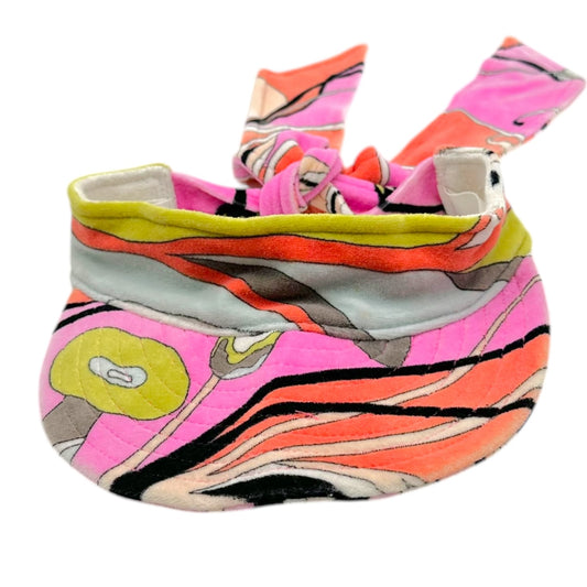 Emilio Pucci Velour Printed Tie Back Visor