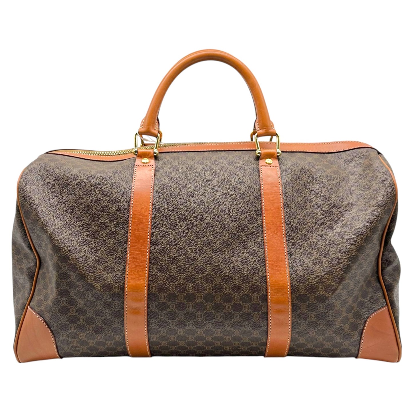 Celine Brown Triomphe Monogram Small Duffle Bag