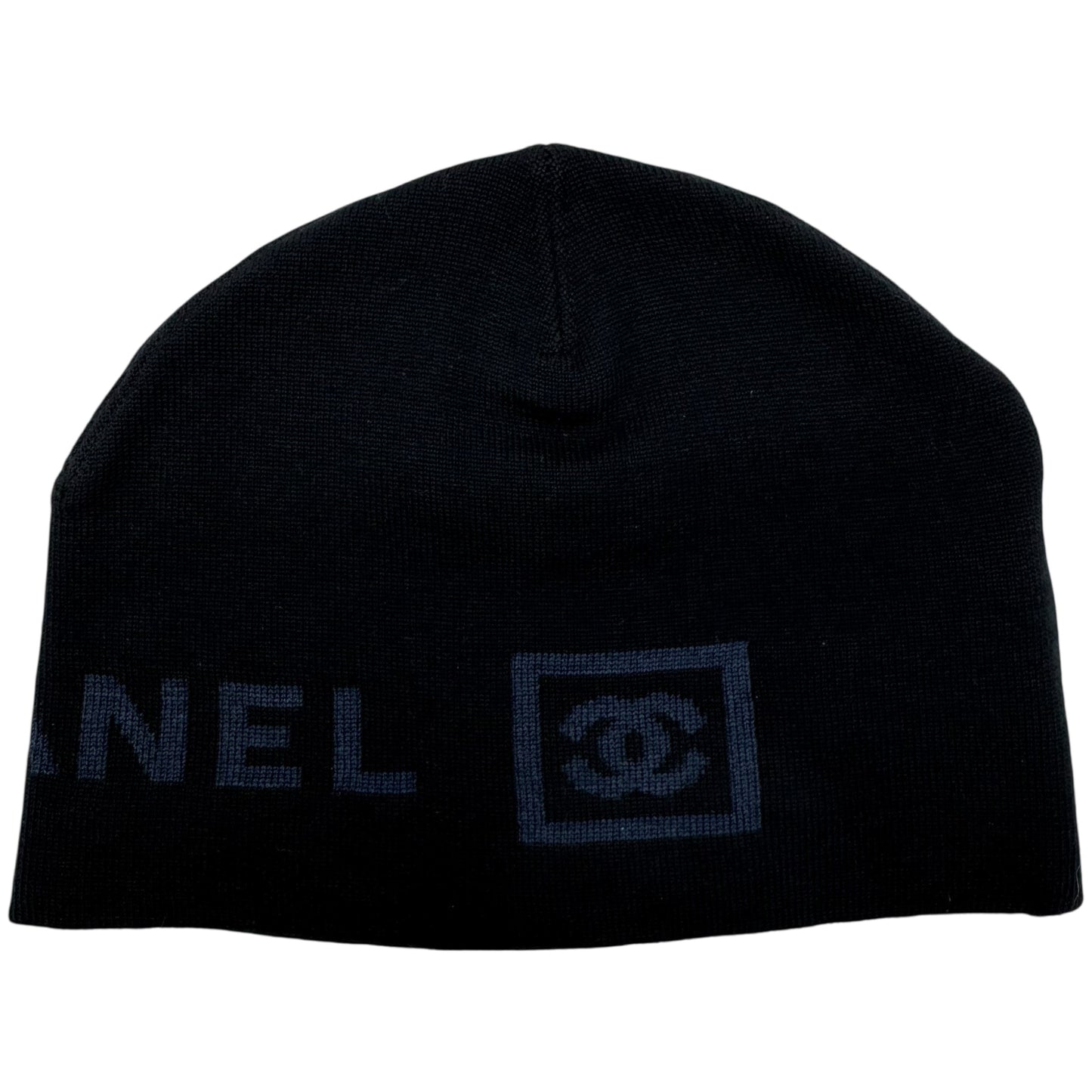 Chanel Sport Blue & Black Logo Winter Hat - Outfit Repeater