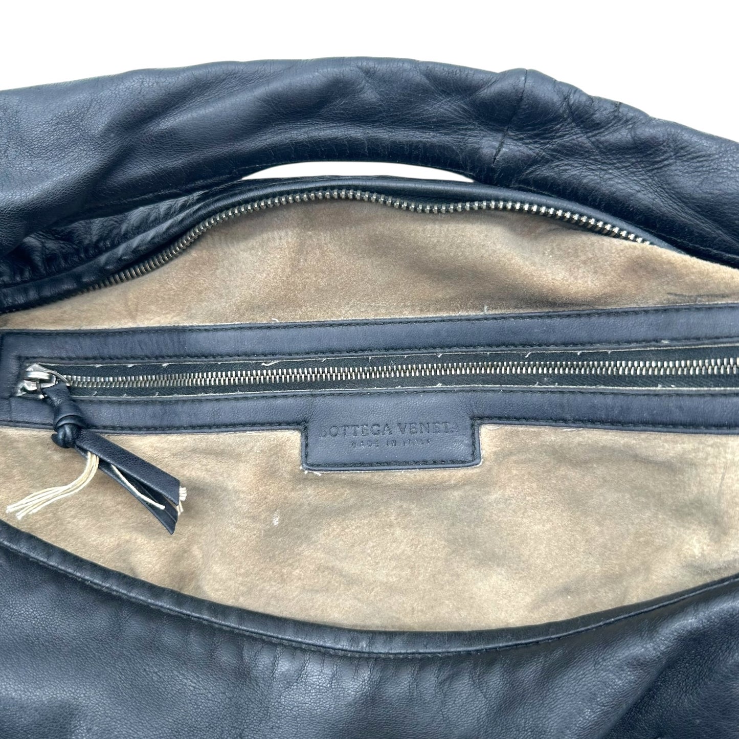 Bottega Veneta Black Intrecciato Woven Patchwork Hobo Bag