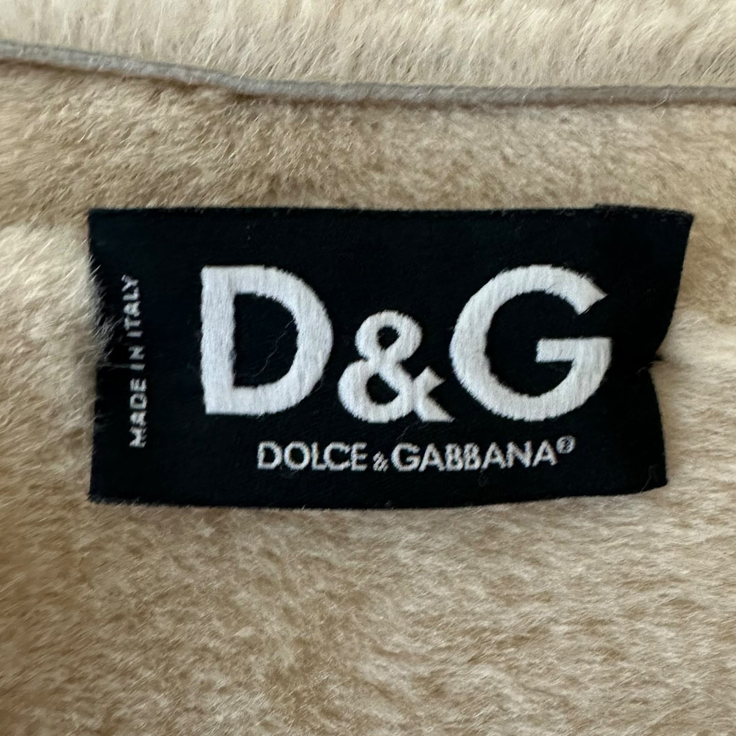 D&G Dolce & Gabbana Tan Shearling Jacket